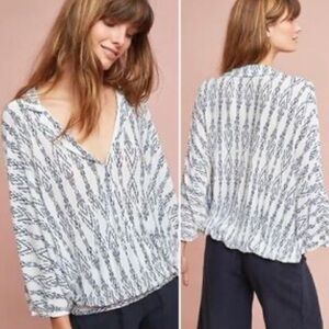 Anthropologie Postmark Ikat Draped Dolman Blouse
